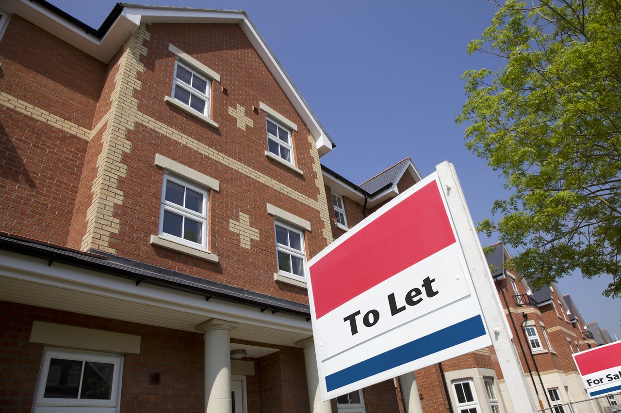 New build houses to let in an English street