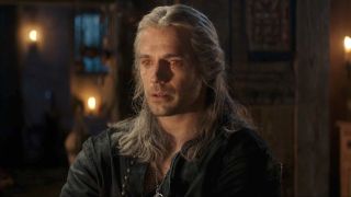 henry cavill looking sad on the witcher season 3