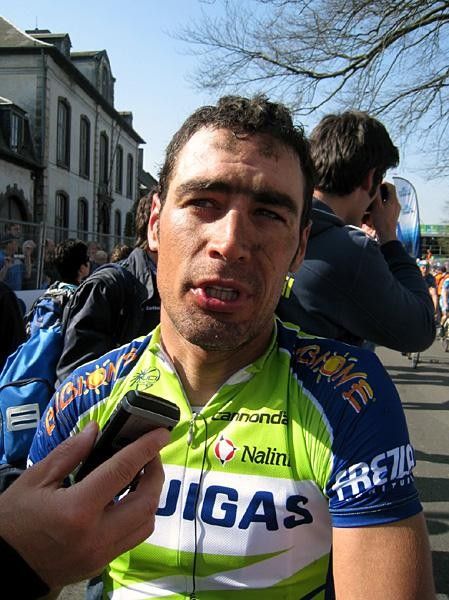 Manuel Quinziato (Liquigas) had a good race over the dusty Flandrian roads.