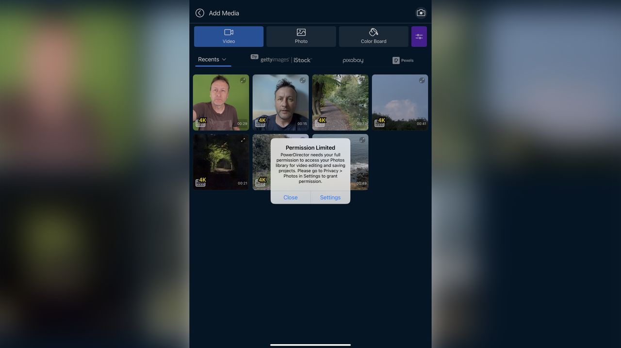 CyberLink PowerDirector on iOS during our video editing app review