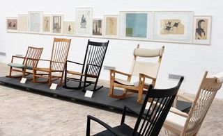 Wegner's designs are being shown alongside paintings from the museum's collection, which has a special focus on Nordic art and design from the 20th century