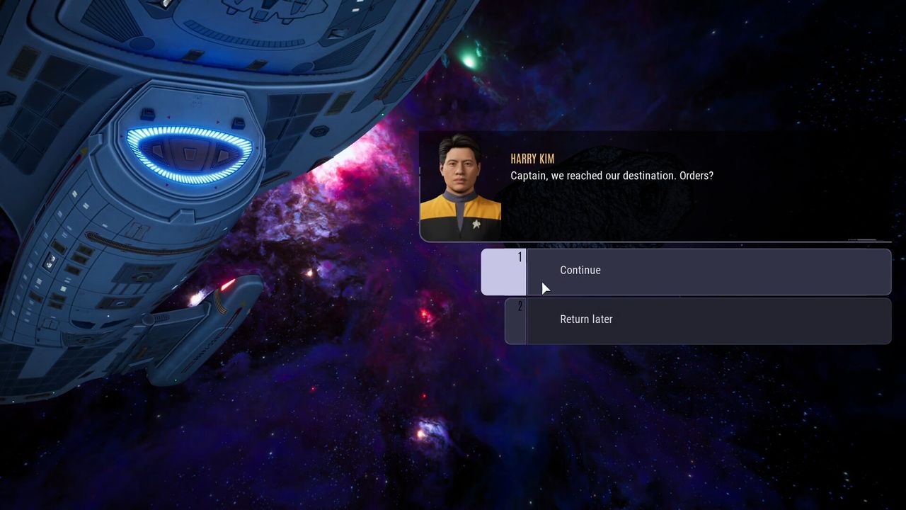 Screenshot from Star Trek Voyager - Across The Unknown, a strategy sci-fi video game based on Star Trek Voyager.