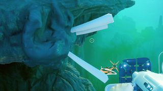 Subnautica 2 Creature Enamel found on the side of a rock