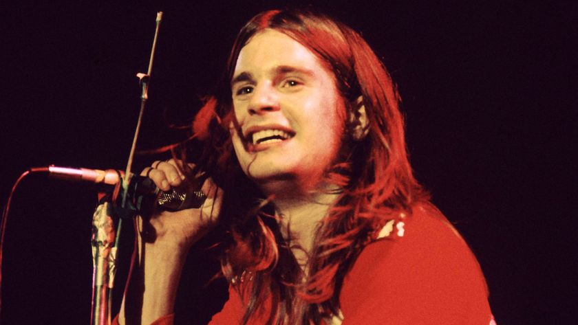 Ozzy Osbourne onstage with Black Sabbath in 1973