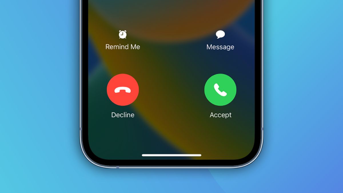 An iPhone receiving a phone call 