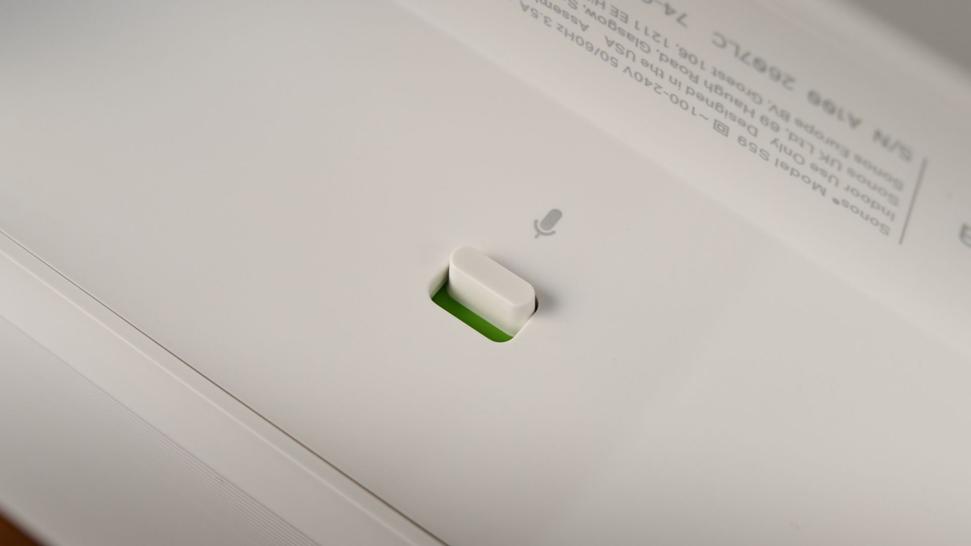 Mic control switch on the Sonos Beam Ultra
