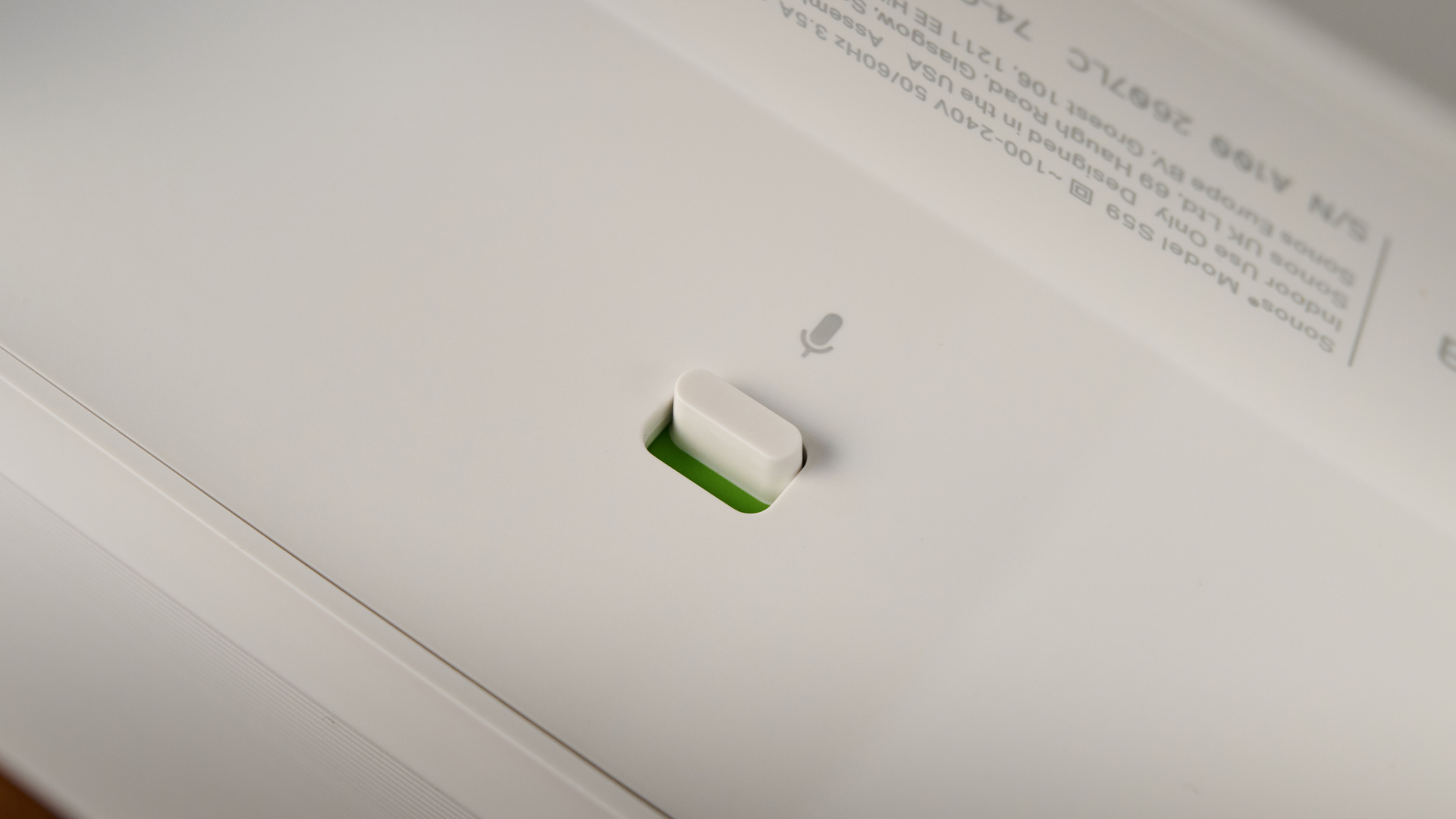 Mic control switch on the Sonos Beam Ultra