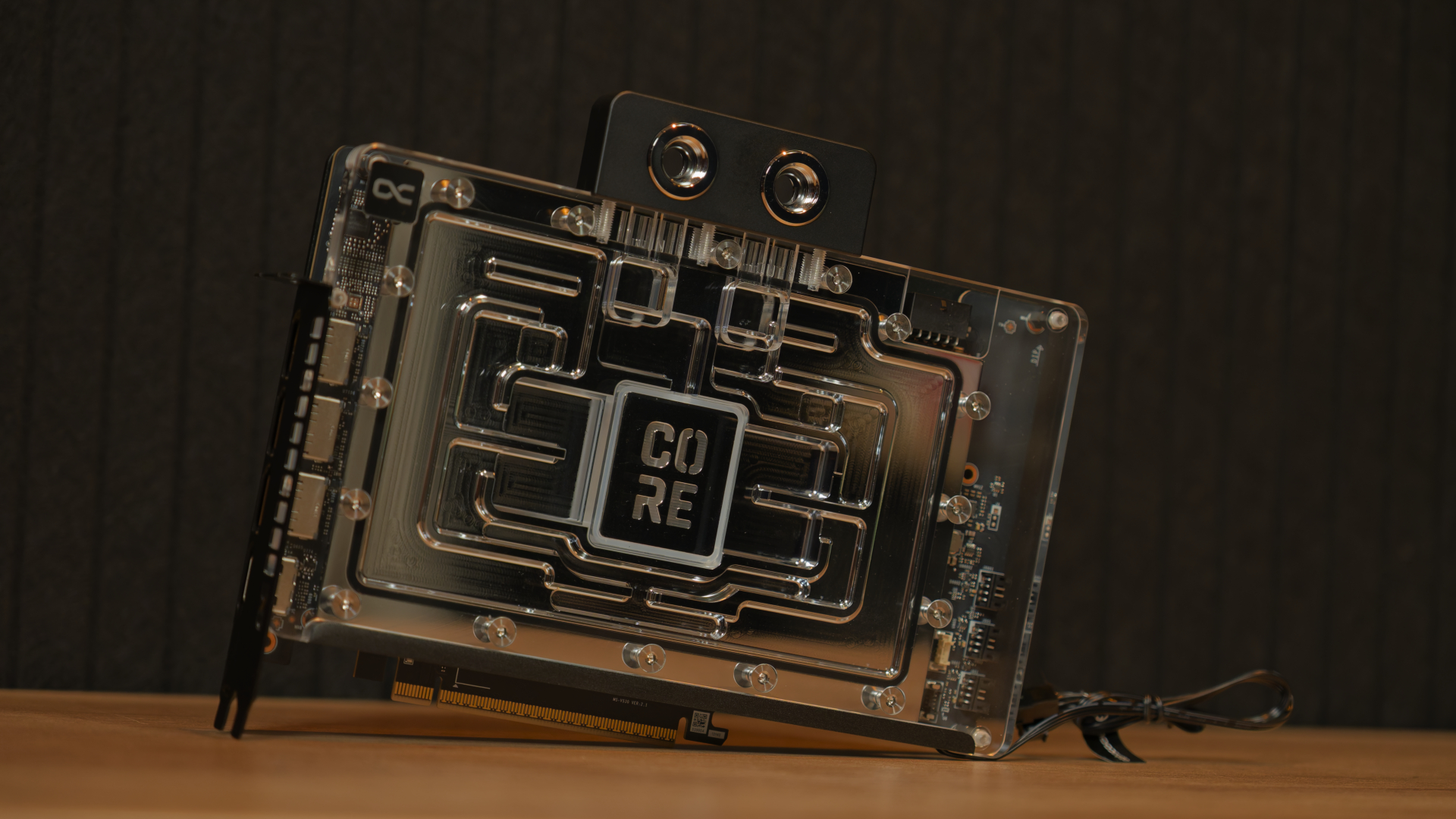 Greyscale ITX Build GPU Block Installation
