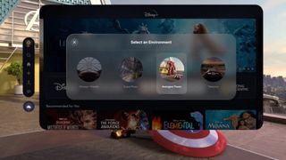 Apple Vision Pro Disney+ Avengers Tower environment