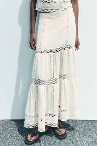 Falda de crochet de la colección ZW de Zara