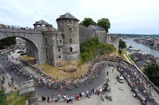 The peloton in Namur on stage four of the 2015 Tour de France