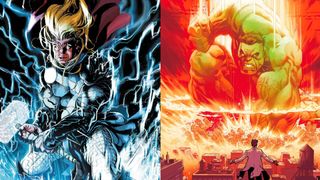 Thor #12 / Hulk #1 mash-up collage