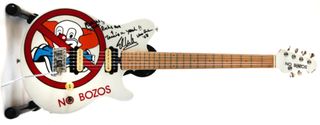 A custom guitar played and signed by Eddie Van Halen