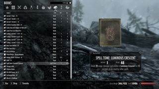 A tome containing a Cosmic Spell, from one of the best Skyrim Special Edition mods