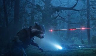 Guardians of the Galaxy Vol 2 rocket raccoon forest fight
