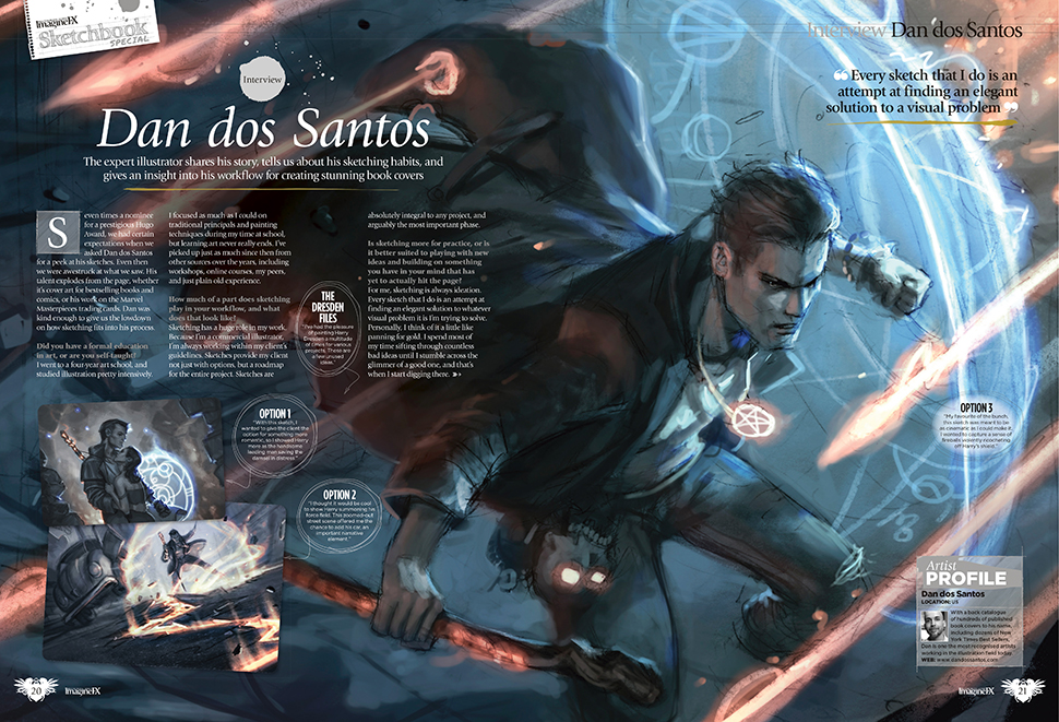 Spreads from ImagineFX 257