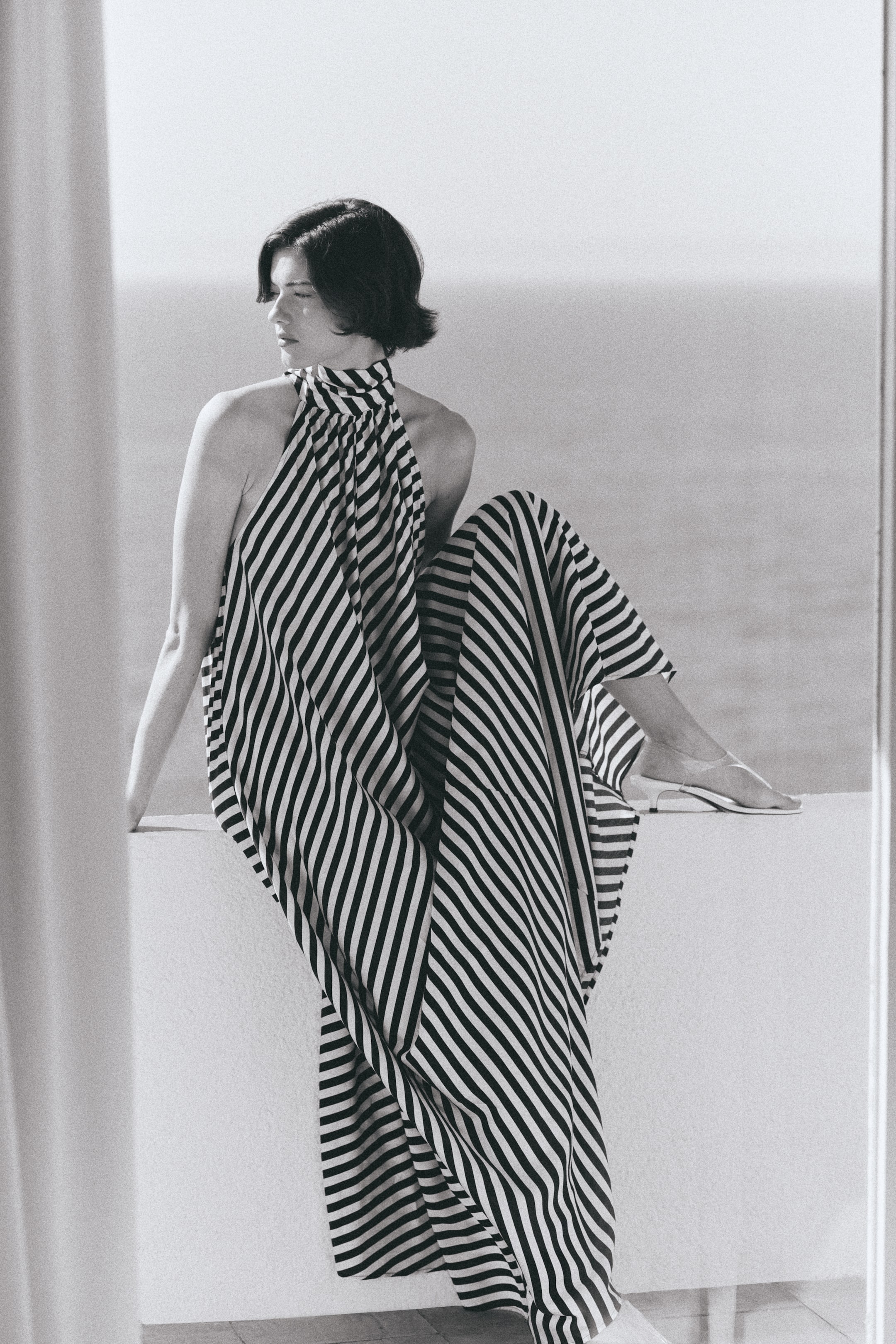 Tie-Detail A-Line Dress