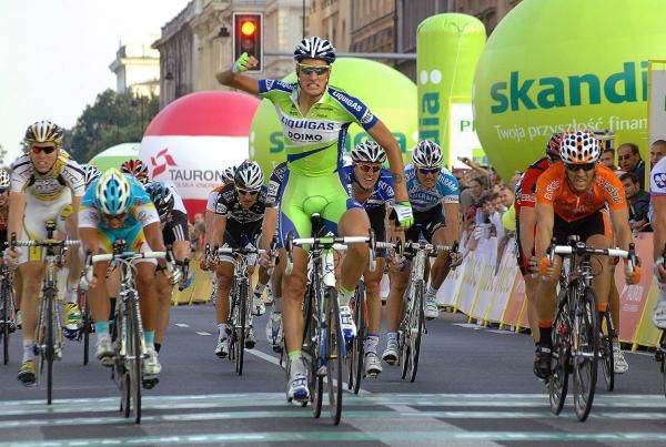 Jacopo Guarnieri (Liquigas-Doimo) wins stage one at the Tour of Poland in Warsaw