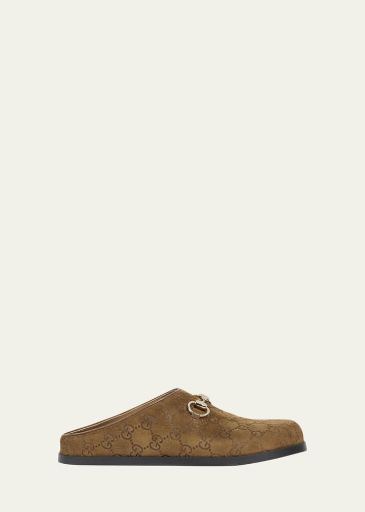 GG Luxury Suede Mules with Horsebit