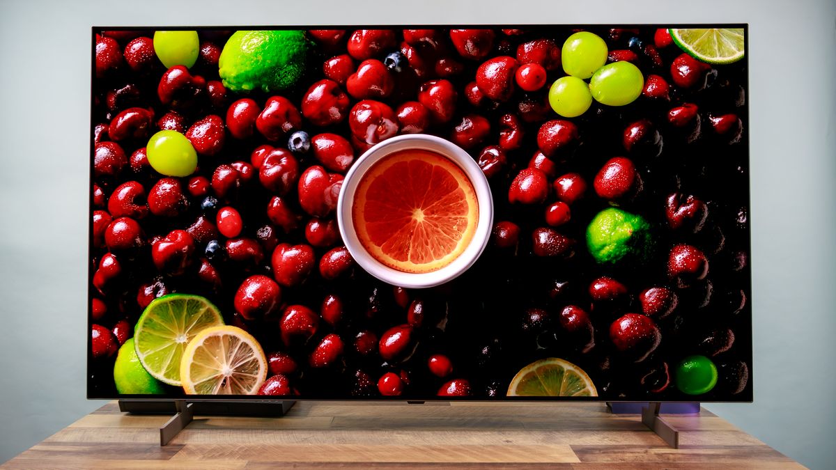 LG B6 OLED TV on a table