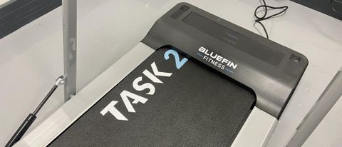 a photo of the screen on the Bluefin Fitness Task 2.0 Treadmill
