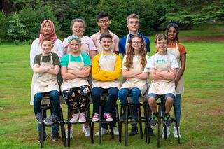 The contestants in the first heat of Junior Bake Off