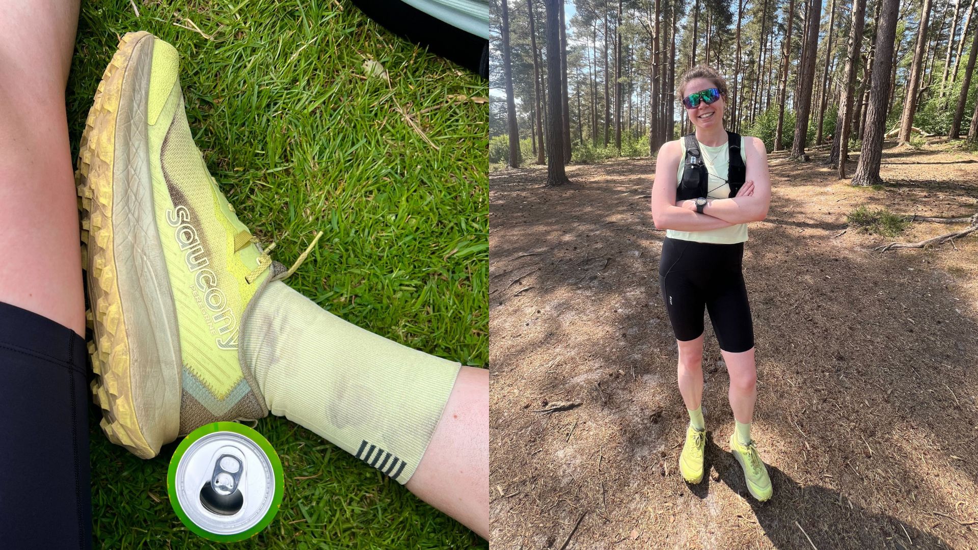 Grace Walsh wearing Saucony Peregrine 15 running shoes