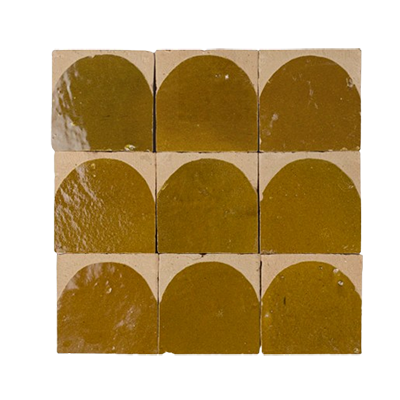 Otto Tiles, Amber Arch Terracotta Zellige