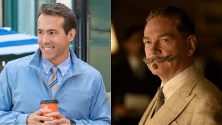 Ryan Reynolds in Free Guy and Kenneth Branagh in Death On The Nile
