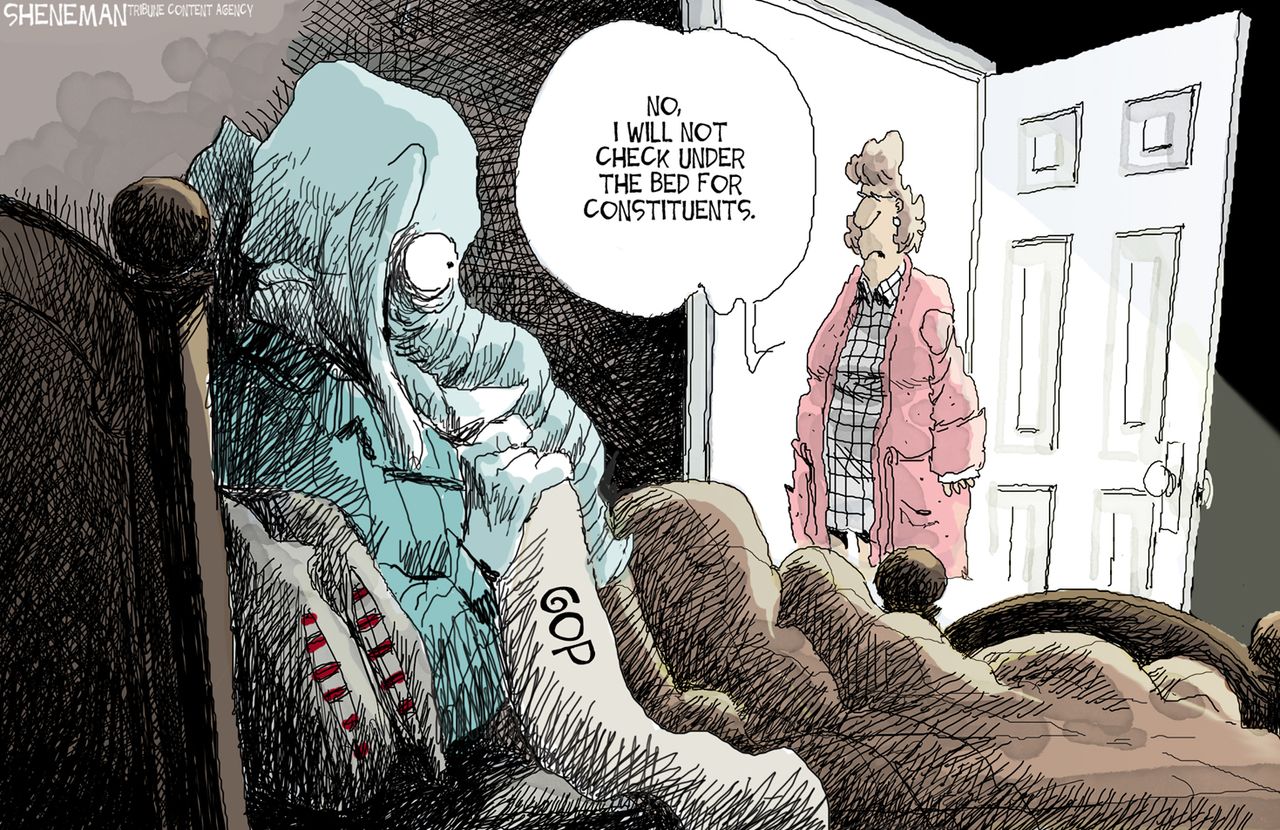 Political Cartoon U.S. GOP Constituents