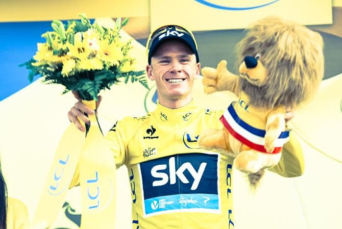 All smiles for Chris Froome (Sky) as he added to his Tour de France lead on Mont Ventoux