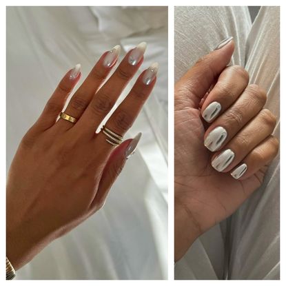 Iram Shelton chrome nails in a grid