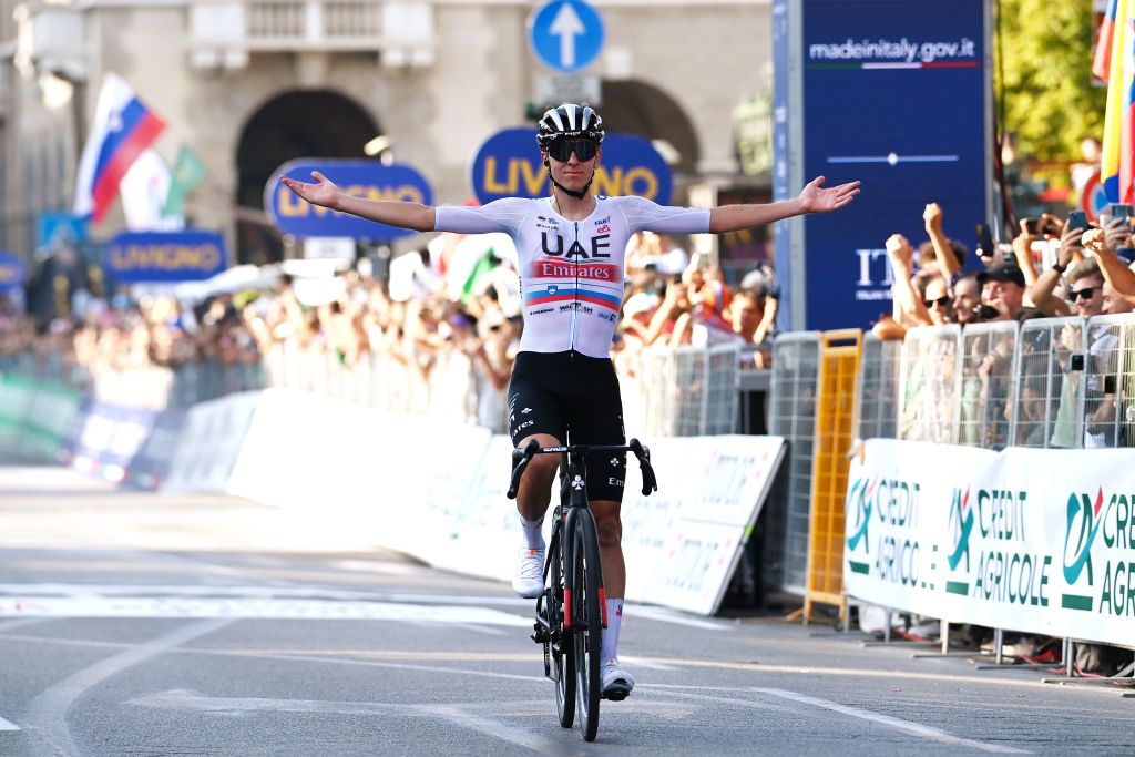 Tadej Pogačar (UAE Team Emirates) wins Il Lombardia for the third time in a row