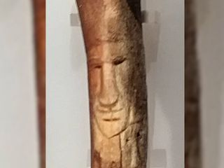 The carvings were created by the indigenous peoples of the Canadian Arctic. The new method may help date them. This particular carving is from Axel Heiberg Island. 