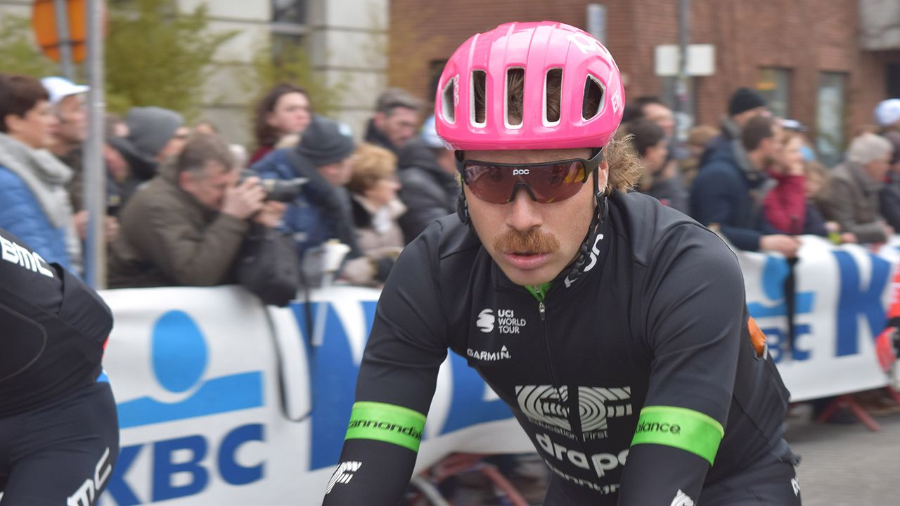 Mitch Docker of EF Education First-Drapac shows off the new POC Ventral semi-aero helmet