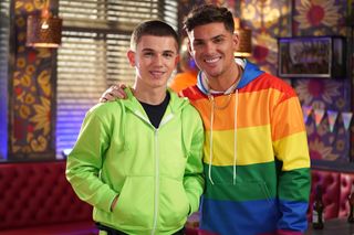 Lucas Hay and Ste posing together.