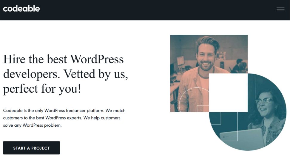 Codeable website screenshot (June 2025).