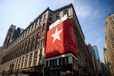 outside of a Macy's store in Manhattan