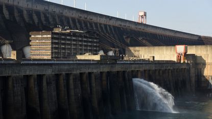 The Itaipu hydroelectric dam is seen on the Paraguay-Brazil border.