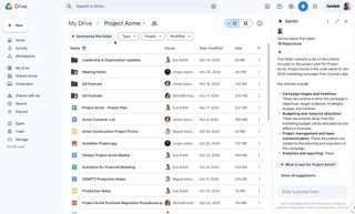 Google Drive is receiving a Gemini update that lets it summarize the contents of folder, documents, and more.