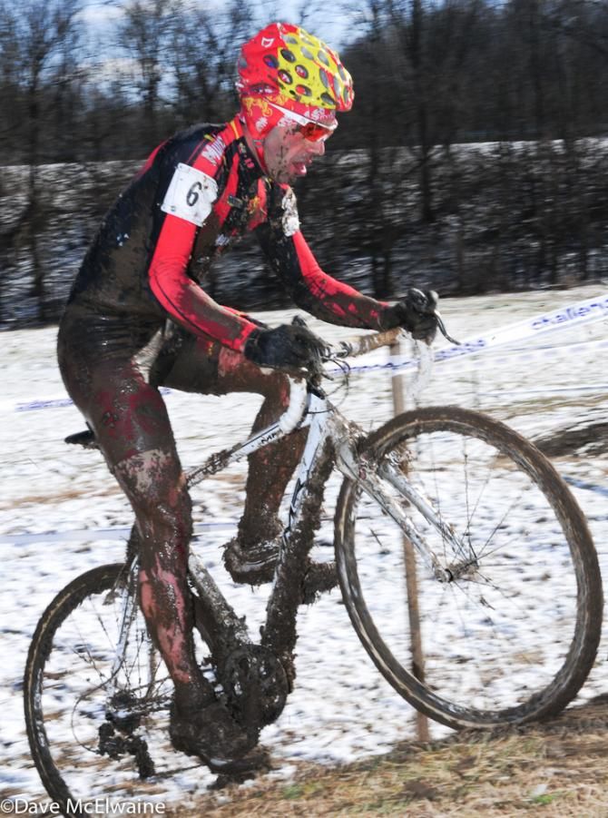 Marco Prieto (Spain) riding in second place on lap three