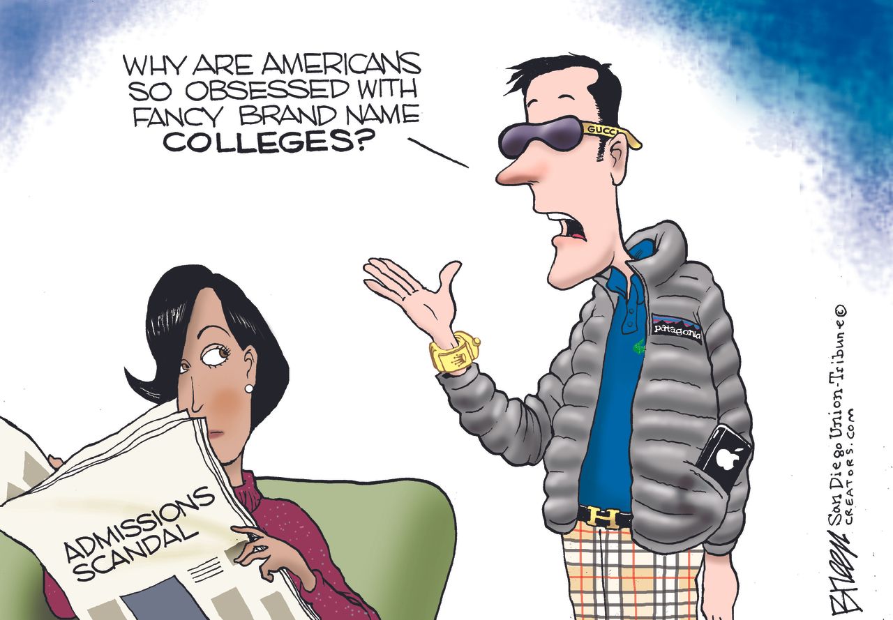 Editorial Cartoon U.S. College admissions scandal Lori Loughlin