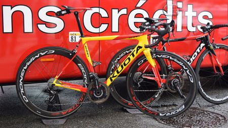 Jesus Herrada's Kuota Khan in custo colours for the Spanish national road race champion