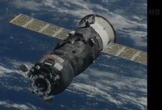 Progress 50 Supply Ship Flies Close to the ISS