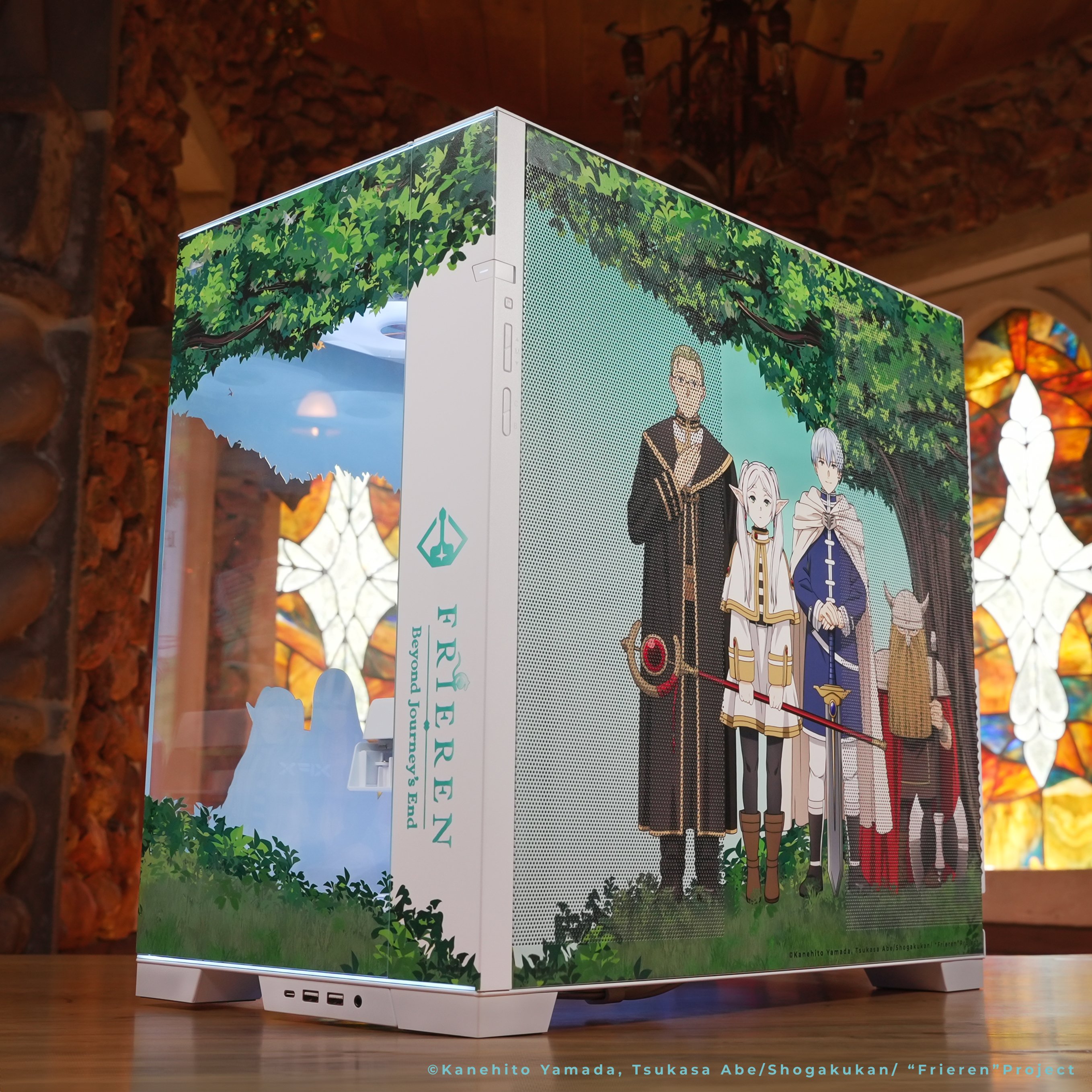 Starforge Systems&#039; Lian Li case in collaboration with Frieren: Beyond Journey&#039;s End.