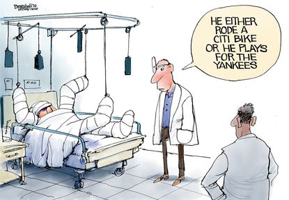 Editorial Cartoon U.S. New York Yankees injuries