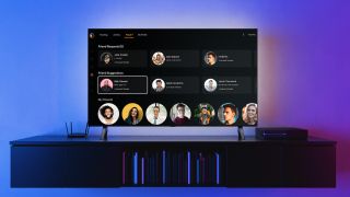 Plex's platform on a TV screen