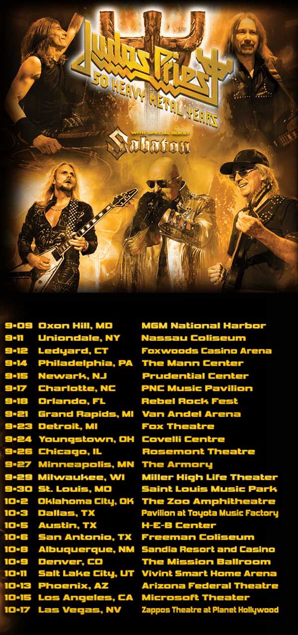 Judas Priest announce 50 Heavy Metal Years US Tour – Record Collecting ...