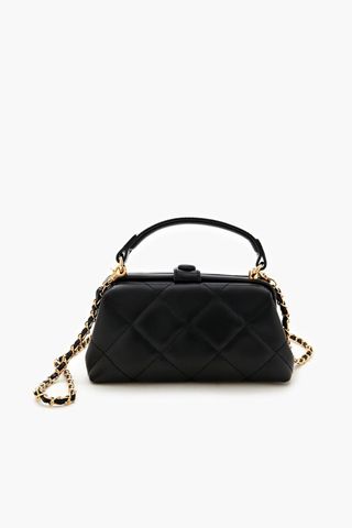 Quilted Faux Leather Crossbody Bag