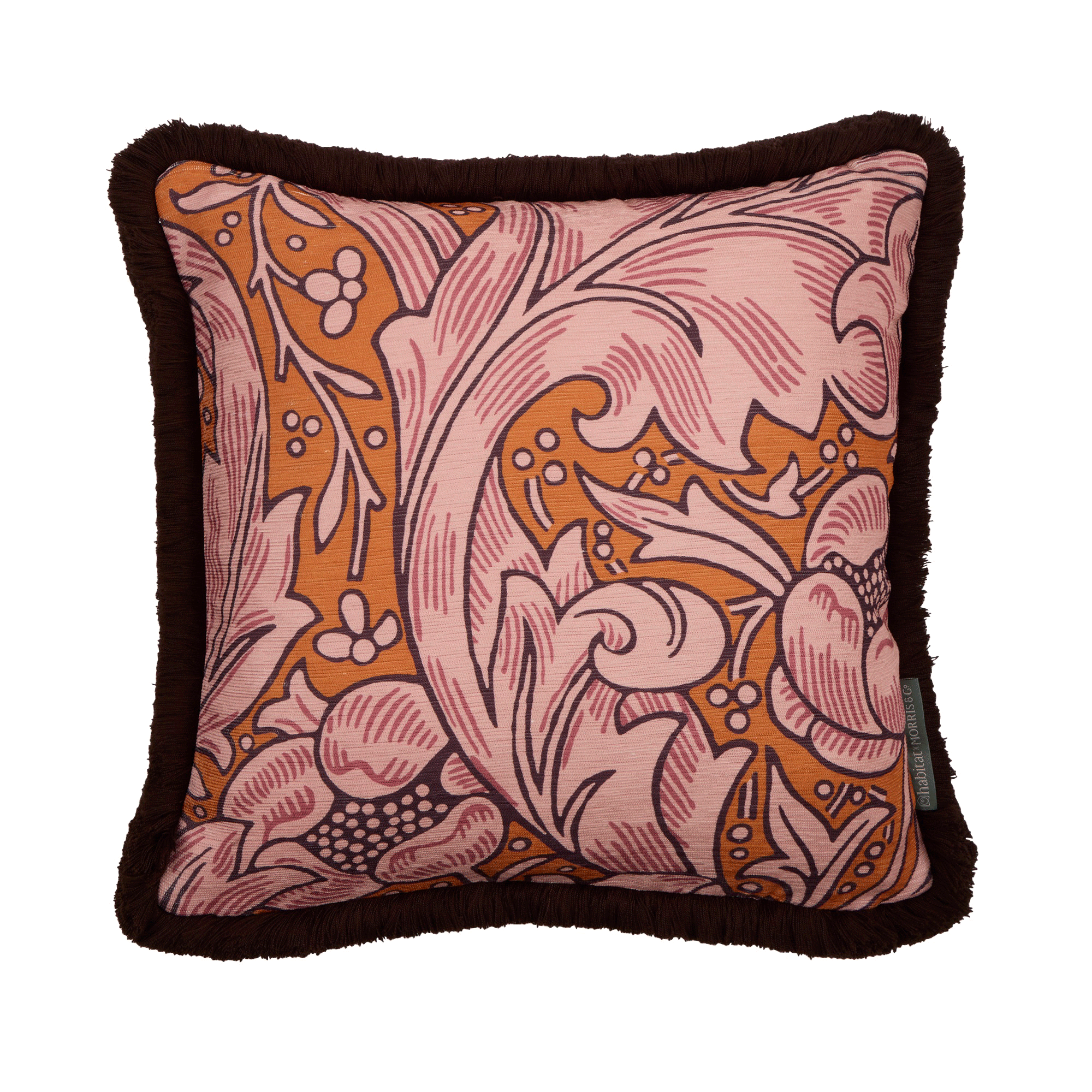 Habitat X Morris &amp;amp; Co. Batchelors Fringe Cushion - 43x43cm